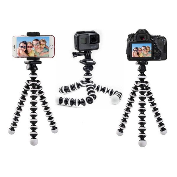 micros2u micros2u Octopus Flexible Robust Gorilla Tripod For Gopro, Action