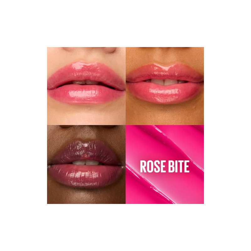 Maybelline Lifter Glaze, Bálsamo Labial Hidratante con Cereza, Rose Bite