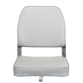 ERGOSEAT Low Back Boat Seat Fold-Down Fishing Boat Seat, 1 Pack, Light Gray