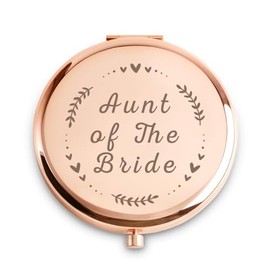 Daricano Aunt of The Bride Gifts, Engraved Compact Mirror - Gifts for Aunt of The Bride, Bridal Shower, Wedding, Engagement Party