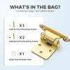 50 Pack (25 Pairs) 1/2 Inch Overlay Kitchen Cabinet Hinges,