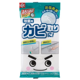 LEC Gekochi-kun, For Bathrooms, Lactic Acid Mildew Removal, Wet Sheets (13 Pieces), Non-Chlorine, For High Ceilings and Walls