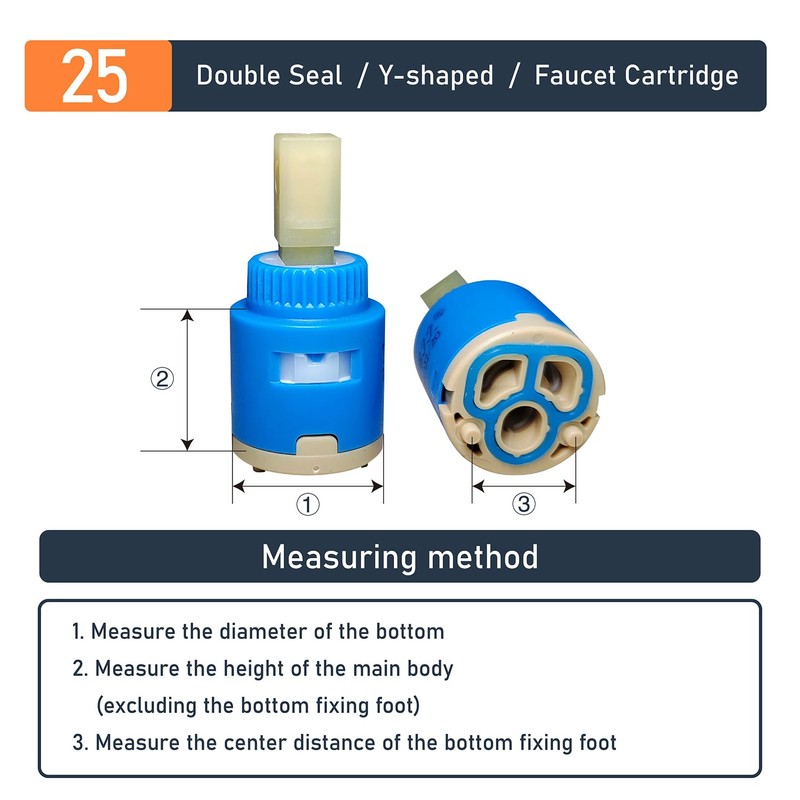 25mm Kohler K-GP1093674 Faucet Cartridge Replacement, 25mm Faucet Ceramic Disc