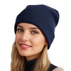 Womens Satin Lined Beanie Wool Knit Cuffed Warm Winter Hats