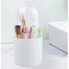 360 Rotating Toothbrush Holders for Bathrooms with Lid, 5 Slots