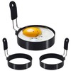 LXLOVESM 3-Pack 3.5'' Egg Rings Set with Silicone Handle, Stainless