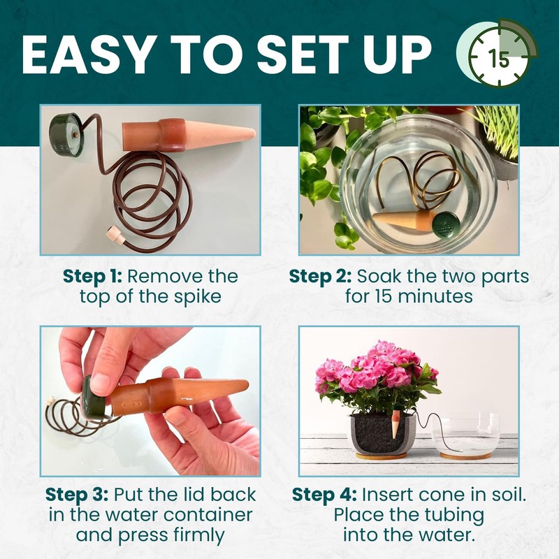 Blumat Classic Self-Watering Stakes - Automatic Drip Irrigation System for