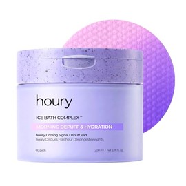houry Cooling Signal Depuff Toner Pad - Color Changing Face Pads for Morning Puffiness & Redness Relief with 10 Types of Hyaluronic Acid, Caffeine & P