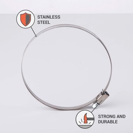 Stainless Steel Hose Clamp Adjustable Clamps Worm Gear Adjustable Diameter 90-110 mm Hose Clamp (2)