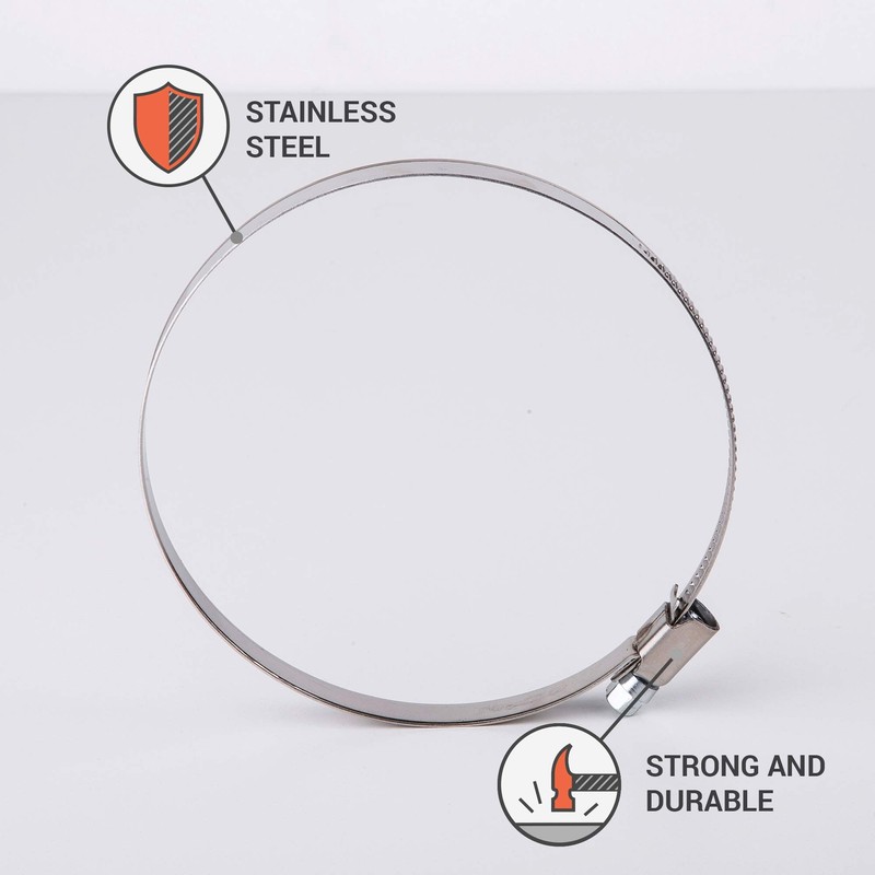 Stainless Steel Hose Clamp Adjustable Clamps Worm Gear Adjustable Diameter