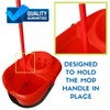 Professional 14L Mop Bucket with Wringer (Red) Colour Coded With