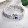 2pcs Evil Eye Howlite Beaded Bracelet