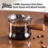 Espresso Shot Glass 120ML, Espresso Cups with Wood Handle and