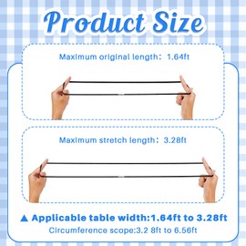 Table Bungees Tablecloth Strap Band Elastic Picnic Table Bungees Table Cloth Bungees Straps Colors Table Bands Tablecloth Cord to Hold Down Table Cloths for Camping Wedding Outdoor(24 Pieces)