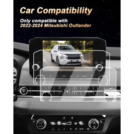 Screen Protector 2 Pcs For 2022-2024 Mitsubishi Outlander, 9-Inch Nano-film Navigation Screen 2022-2024 Outlander(SE/SEL/SE TECH/SEL Black Edition/SEL Premium/Platinum Edition/Ralliart) Accessories