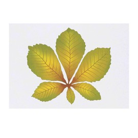 'Autumn Chestnut Leaf' Temporary Tattoo - Water Resistant, Skin-Safe, Non-Toxic Transfer (TO00064169)
