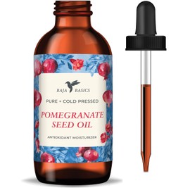 Baja Basics Pomegranate Seed Oil - Pure, Cold Pressed, Unrefined - Organic Body Oil - Antioxidant Serum for Face, Hair, Skin and Nails - Natural Moisturizer & Scar Treatment - 1 oz
