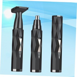 Recortador de Vello Nasal Eléctrico Portátil para Hombres ABS Negro Recortador de Nariz Eléctrico, Cabezal Giratorio 360°, Cuchillas Precisas, Dc 5v 2W AAA350mAh 1. 2v