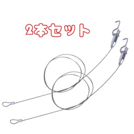 Lissey Picture Rail, Load Capacity: Approx. 44.1 lbs (20 kg), Comes with Free Brackets, Diameter 0.08 inch (2.0 mm) (Total Length: 4.3 ft (1.0 m), Set of 2