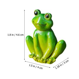 Yardenfun Miniature Frog Figurines 4Pcs Resin Small Frog Ornaments for Garden Micro Landscape Plant Pot Decor Indoor Outdoor 1.81 Inch