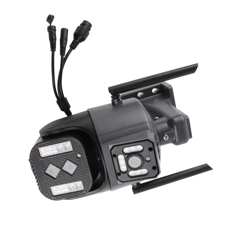 Smart Outdoor Camera 4MP Wireless Three Lens Remote Monitor Auto