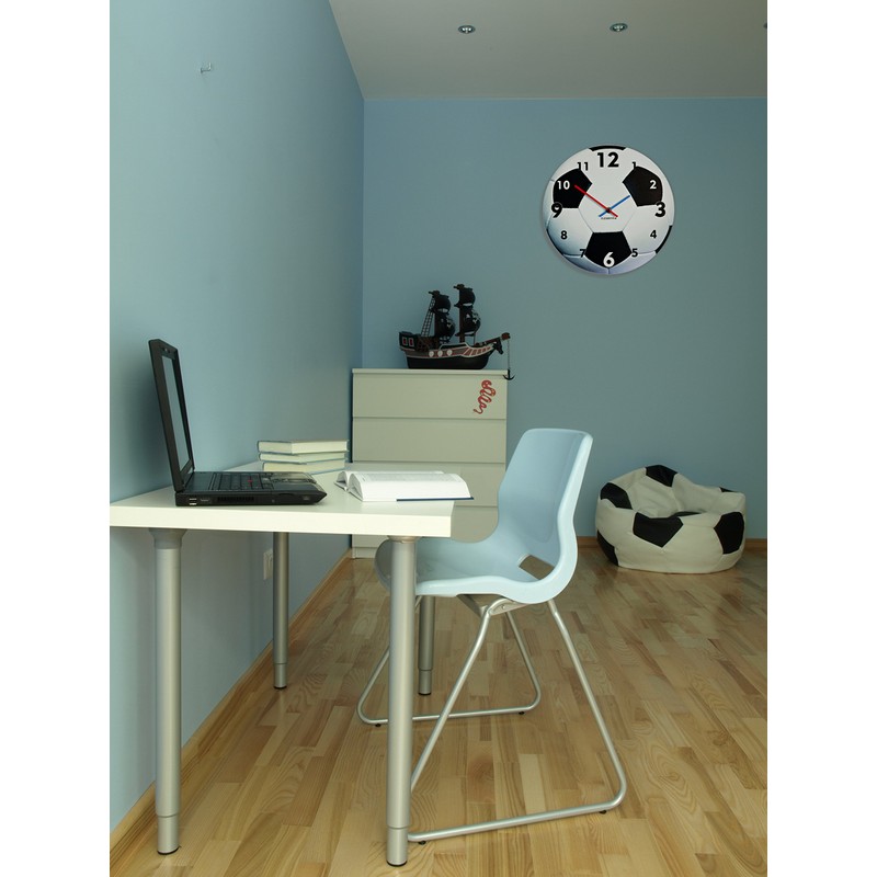FLEXISTYLE Unique Wall Clock for Kids Football Silent Non Ticking