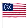 Fyon US 38 Star Flag Concentric Circles Flag Indoor and