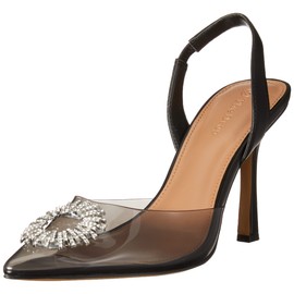 The Drop Women's Klara Clean Pointed Toe, Clear Black, 9.5