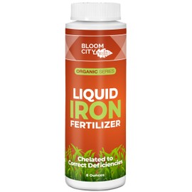 Bloom City's Organic Liquid Iron - Liquid Iron for Lawn - Chelated Iron for Plants, 1/2 Pint (8 oz)