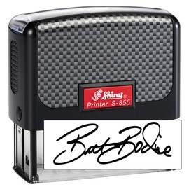 Shiny S-855 Customized Signature Stamp - X-Large Size - Choose from 15 Ink Colors