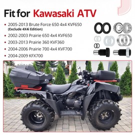 JAVIK Swing Arm Bearing Seal Kit w/Shaft Fit for Kawasaki KFX700 Prairie 360 650 700 Brute Force 650,OEM#92116-1001 33032-1197 33032-1200 92015-1229