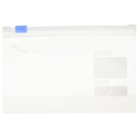 System Polymer Slide Zipper Storage Bag, Transparent, S 6.3 x 6.7 inches (16 x 17 cm), Thickness 0.002 inches (0.06 mm), XP-11, Pack of 12