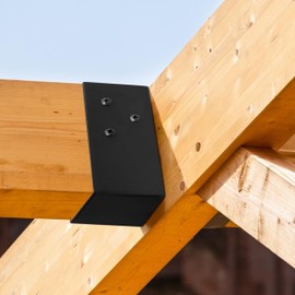 LADECH Concealed Joist Hanger Brackets – 24 Pack, Heavy Duty Hidden Flange Connectors, Black Powder-Coated Steel for Joist, Beam, Pergola, Deck, Timber Frame Construction (24 PCS)