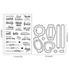 ORIGACH Sentiment Words Clear Stamp and Dies Set for DIY