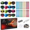 centaur 2025 Newest Dart Accessories Kit,48 Dart Flights+24 Aluminium Shafts+Sharpener+Dart