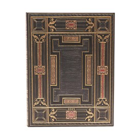 Paperblanks Onyx Ultra 12 Month Calendar 2025 Day Overview Elastic Band Closure