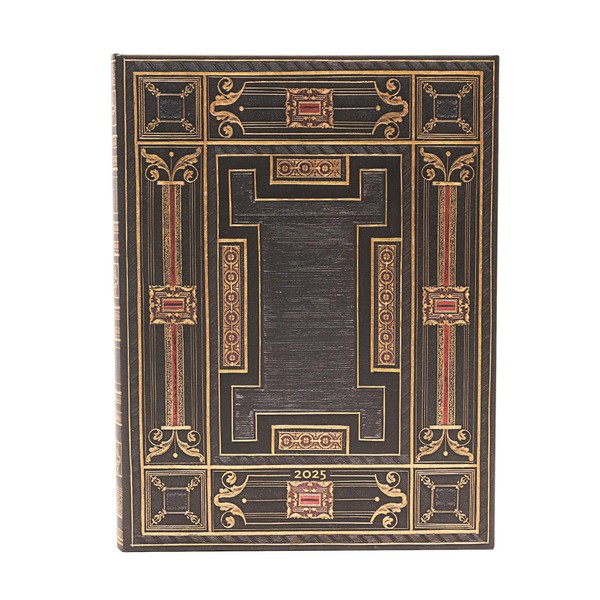 Paperblanks Onyx Ultra 12 Month Calendar 2025 Day Overview Elastic