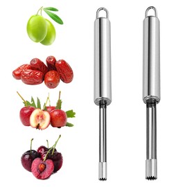 Apple Corer, Pack of 2 Cherries Cherry Pits Fruit Corer Corer Cherry Stainless Steel Corer Apple Corer Stainless Steel Corer Apple Cutter for Cherry Hawthorn and Red Dates