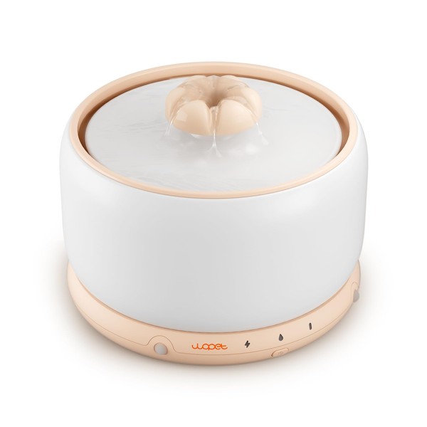 WOPET Wireless Cat Water Fountain, 3L/101oz Stylish Ceramic Pet Water