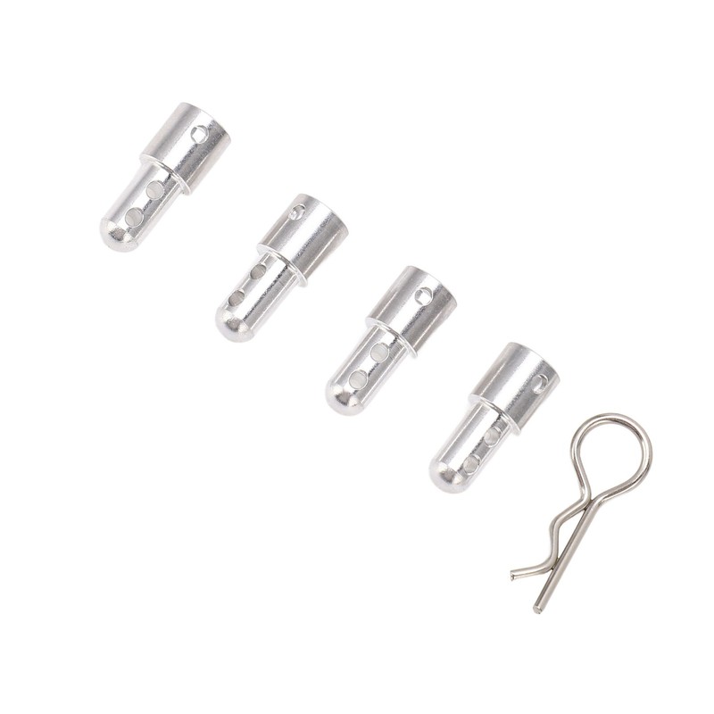 4Pcs RC Body Post Mount Stable High Strength Silver Rugged