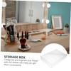 WOONEKY Plastic Drawer Storage Box Set 4 Compartment Organizers for