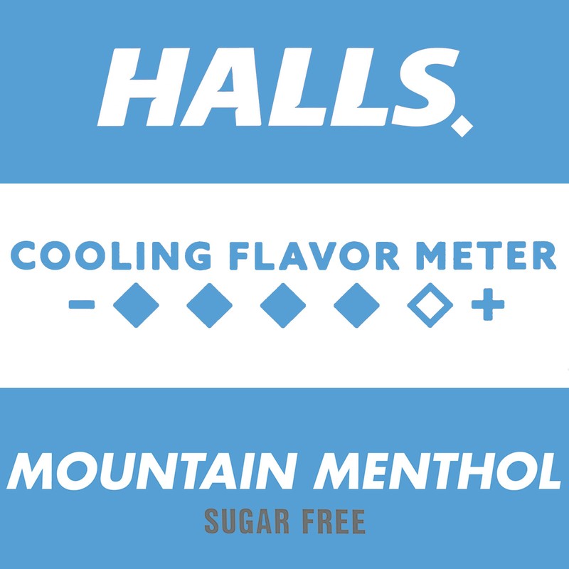 HALLS Relief Mountain Menthol Sugar Free Cough Drops, Economy Pack,