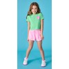iscream Big Girls Butterfly Style Overlap Side Swing Fabric Shorts