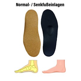 Green-Feet thin, 3mm thin Orthopaedic shoe-liner-n for Fallen arches, Flat foot, Normal foot and Cavus with splayfoot-support and attenuation pads for their Feet, Hand-Made in Germany - neutral Arch / normal Vault, UK 4/5 L-9.84" B-3.35"
