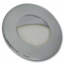 Replacement Boat Parts White LED Flush Mount Courtesy Light with SS Trim Ring