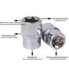14Pcs Female E-Torx Star Socket Set, 1/4, 3/8, 1/2 in