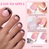 Fake Toe Nail Press ons-Black French Tip Press on Toenails