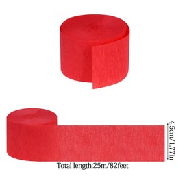 jiebor Christmas Streamers Red Crepe Paper Streamers 492ft 6 Rolls for Christmas Party Wedding Birthday Home Classroom Office Door Wall Party Decorations