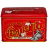 New English Teas Vintage Victorian Tea Tin in Berry-Red with