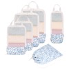 Narwey 6 Set Floral Compression Packing Cubes Travel for Carry